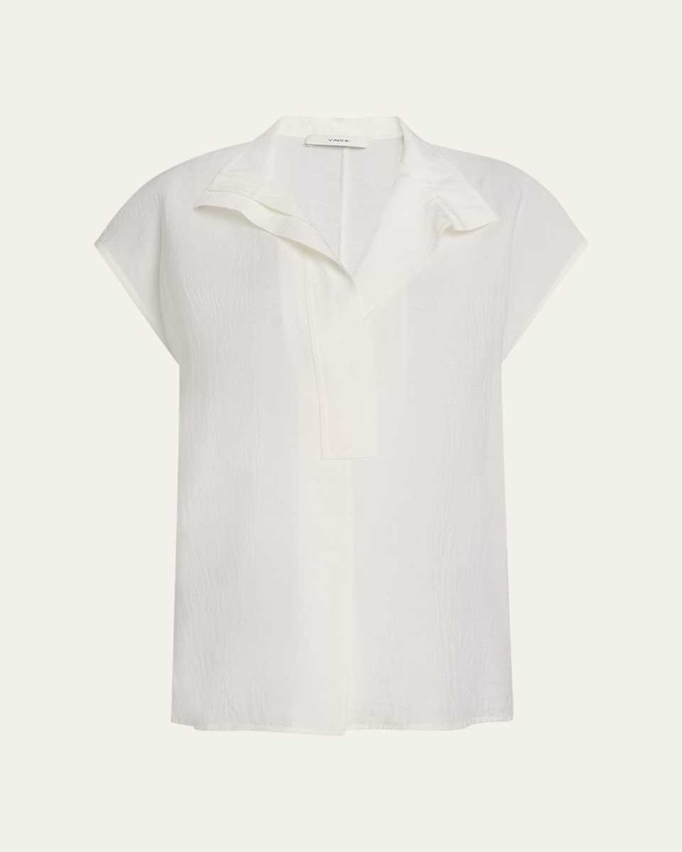 Cap-Sleeve Blouse